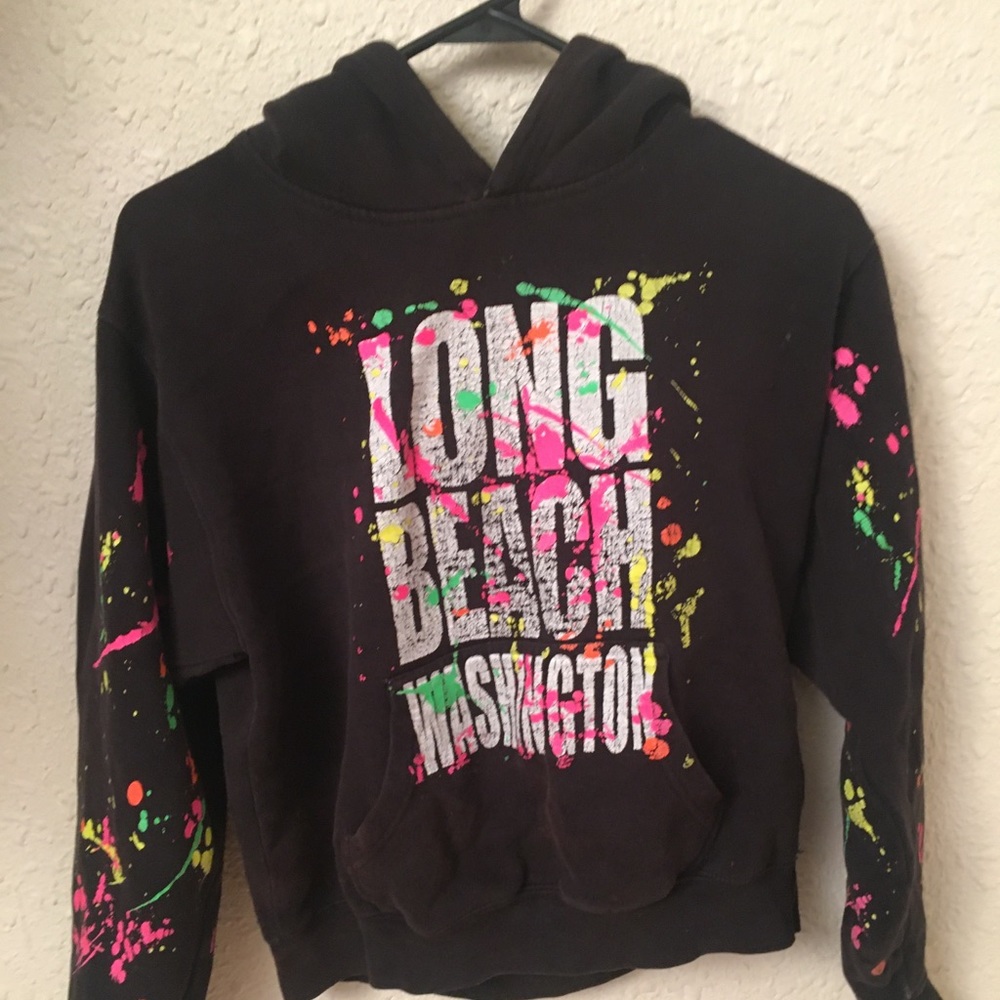 Tie dye Long Beach wa hoodie